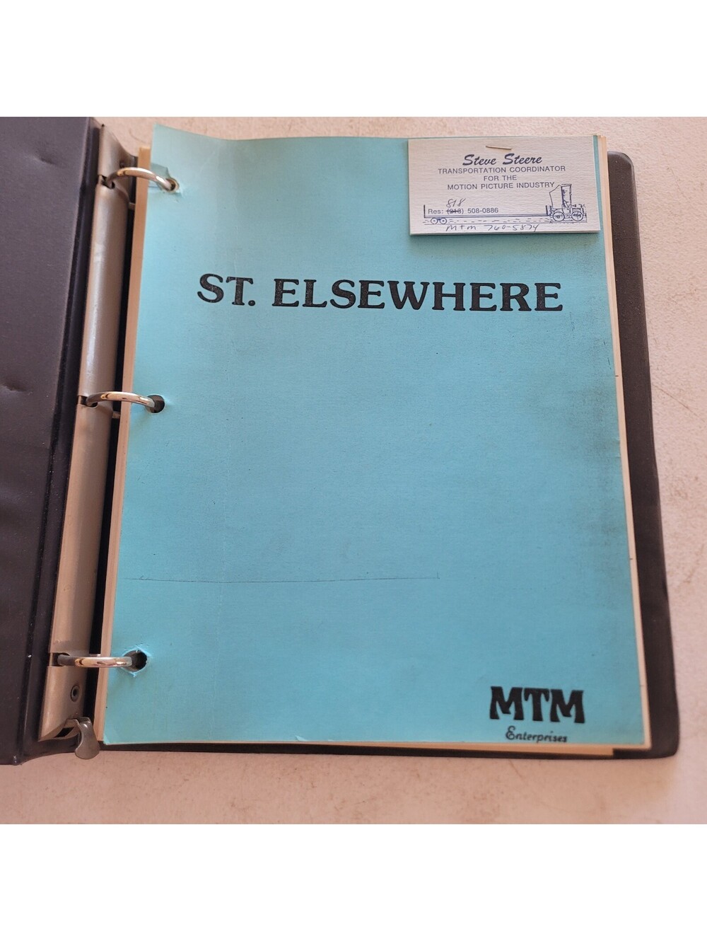 St. Elsewhere Original 1985 Script Time Heals Denzel Washington MTM Binder